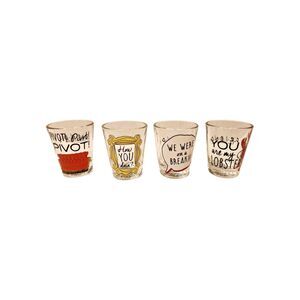 Friends TV Series Set of 4 Shot Glasses Modern Iconic Barware Party Drinking